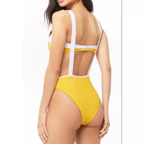 🍋high-waisted bikini bottom with straps suspenders - Picture 4 of 6